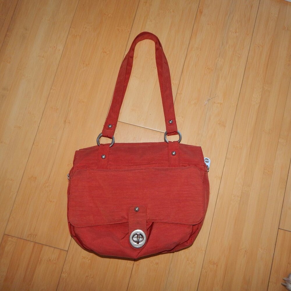 Baggallini Shoulder Bag Burnt Orange Tote Carryall Purse Satchel